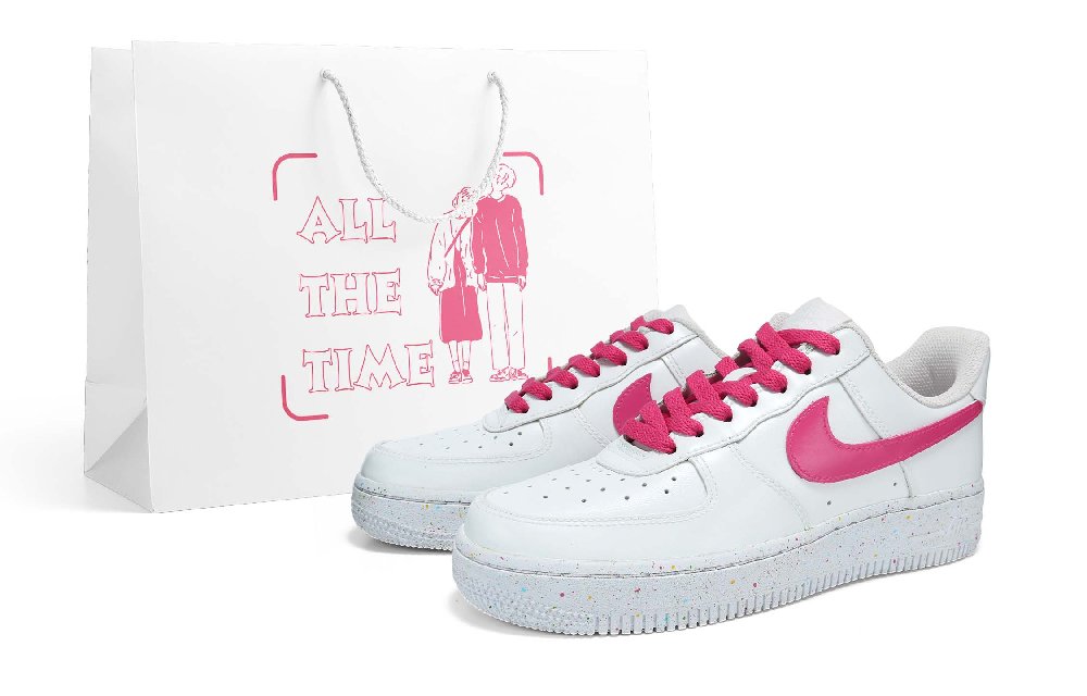 Nike Air Force 1 Low Skateboard Shoes Women's Pink White