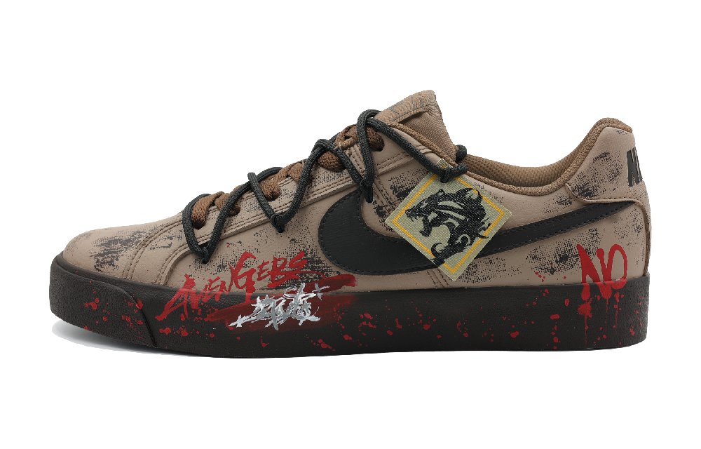 Nike Court Royale Racing Migration Abrasion Resistant Low Top Skateboard Shoes Unisex Umber