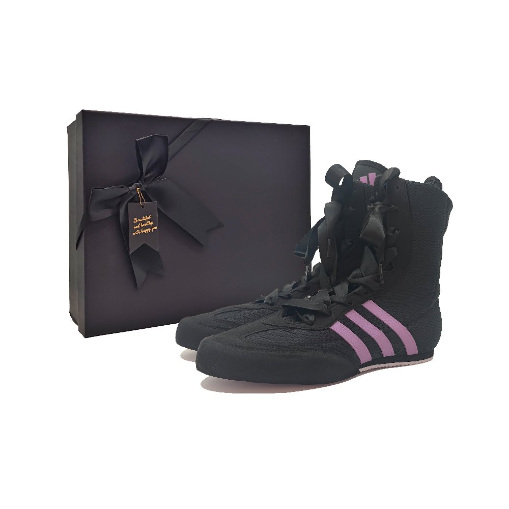 Adidas Box Hog 2.0 High Top Training Shoes Unisex Black Purple