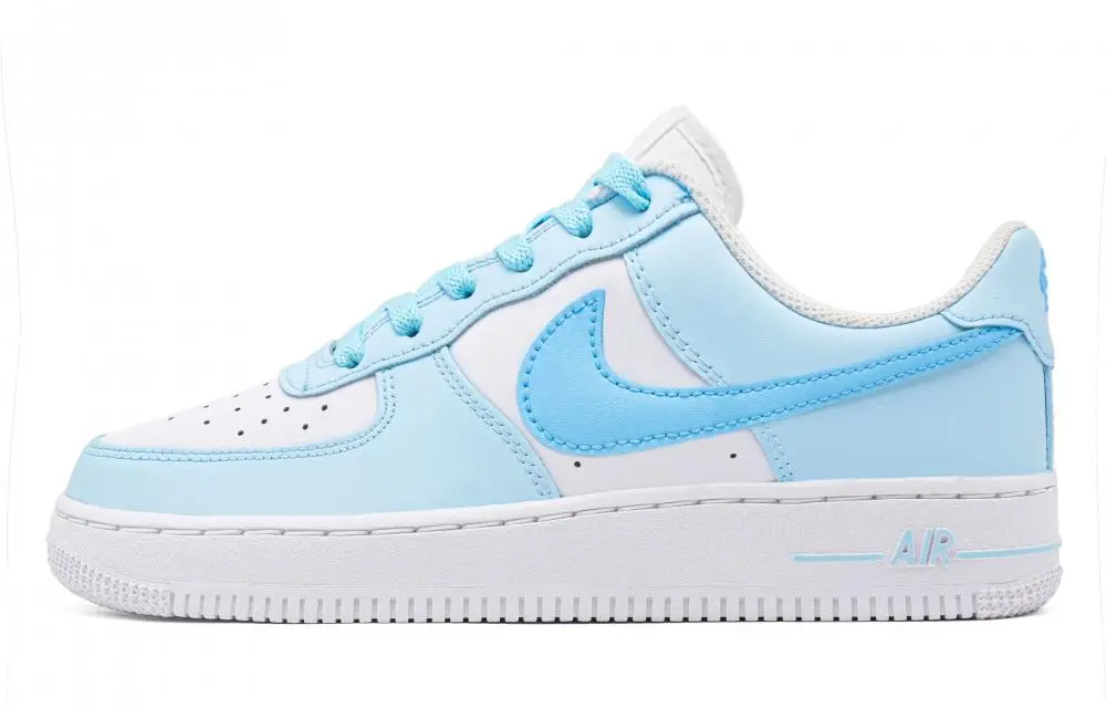 Nike Air Force 1 Youth Years Lightweight Anti Slip Low top Skateboard Shoes Unisex White Blue