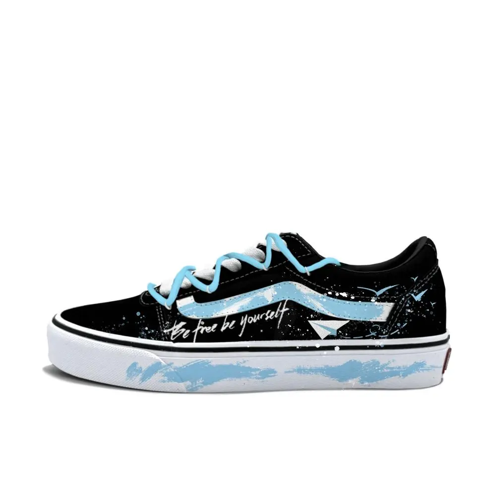 Vans Ward Abrasion Resistant Low Top Skateboard Shoes Men's Sky Blue
