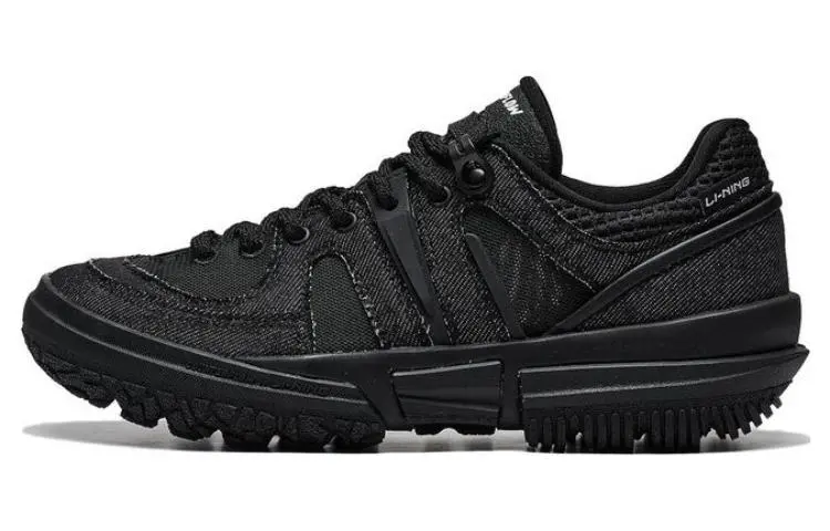 LiNing Linchuan Lite Shock Absorbers Slip Resistant Abrasion Resistant Low top Casual Shoes Women's Black