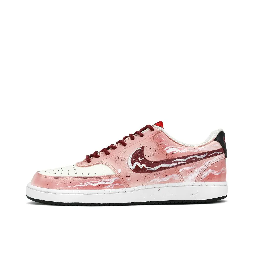 Nike Court Vision 1 Liuqin Love Talk Abrasion Resistant Balance Low top Skateboard Shoes Men's Pink Blue