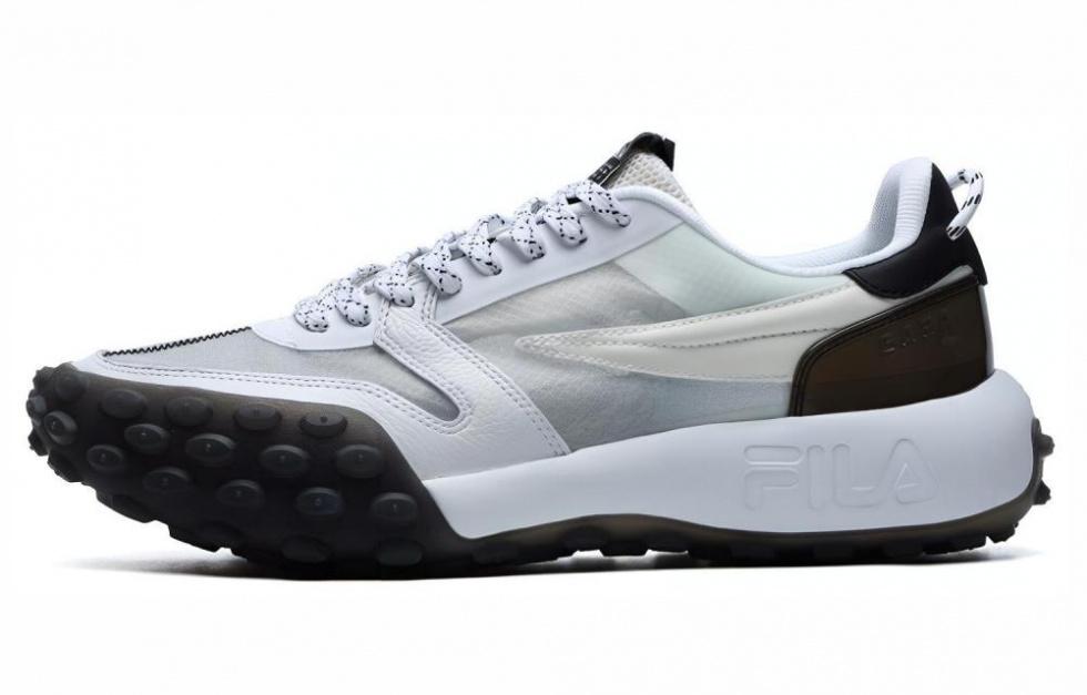 FILA Gara Cushioning Anti-Slip Wear-Resistant Breathability Low-Top Chunky Sneakers Men's Cloud Dancing White