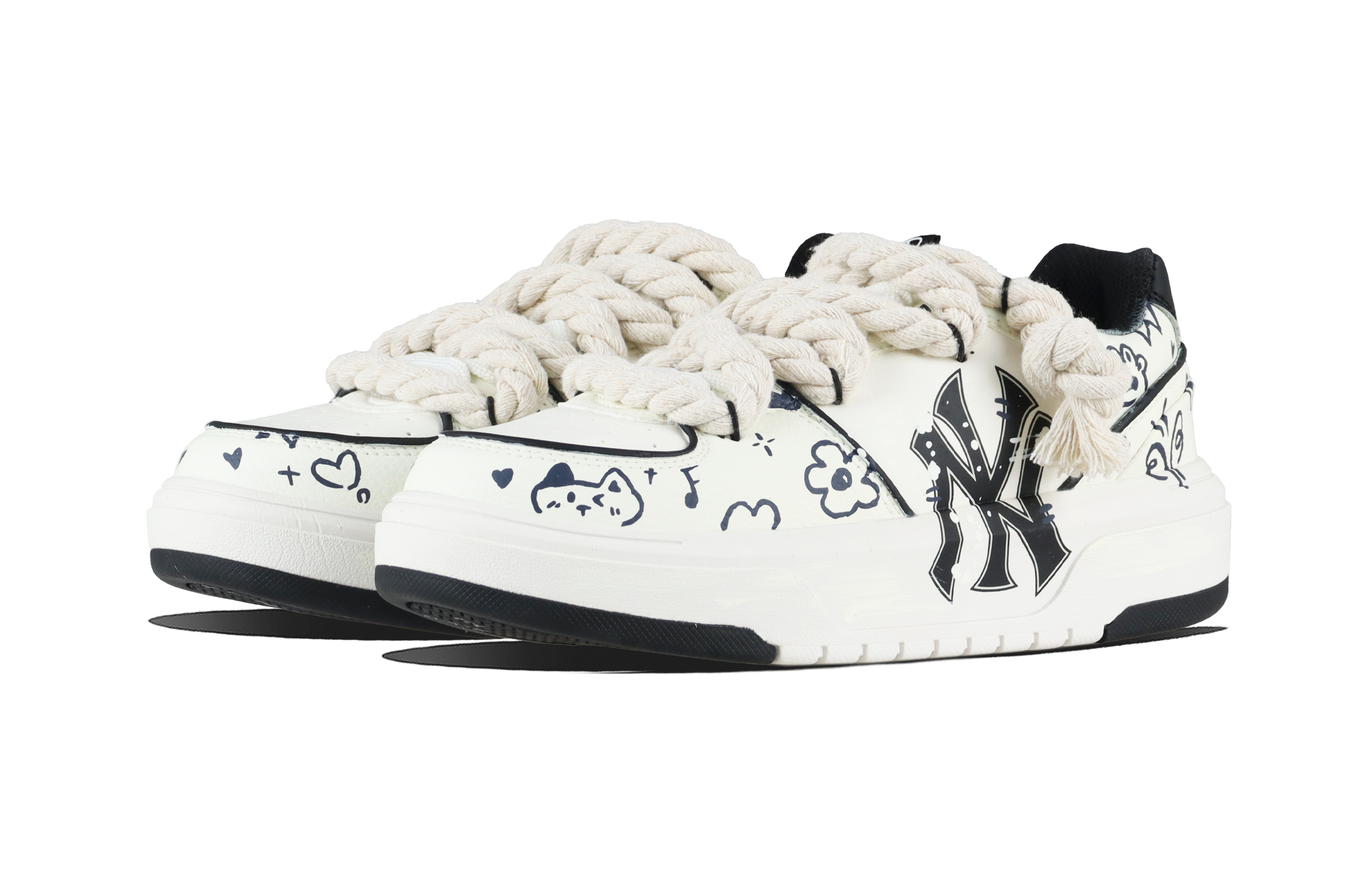 MLB Chunky Liner Childlike Meowth Abrasion Resistant Low top Skateboard Shoes Unisex Blue купить в интернет-магазине Yoocart с быстрой доставкой по России.