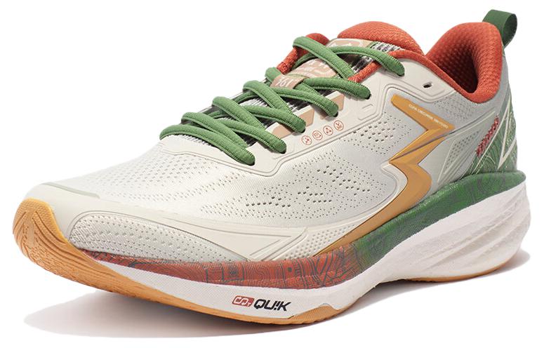 361° Cushioning Anti-Slip And Wear-Resistant Low-Top Running Shoes Men's Beige Green Orange