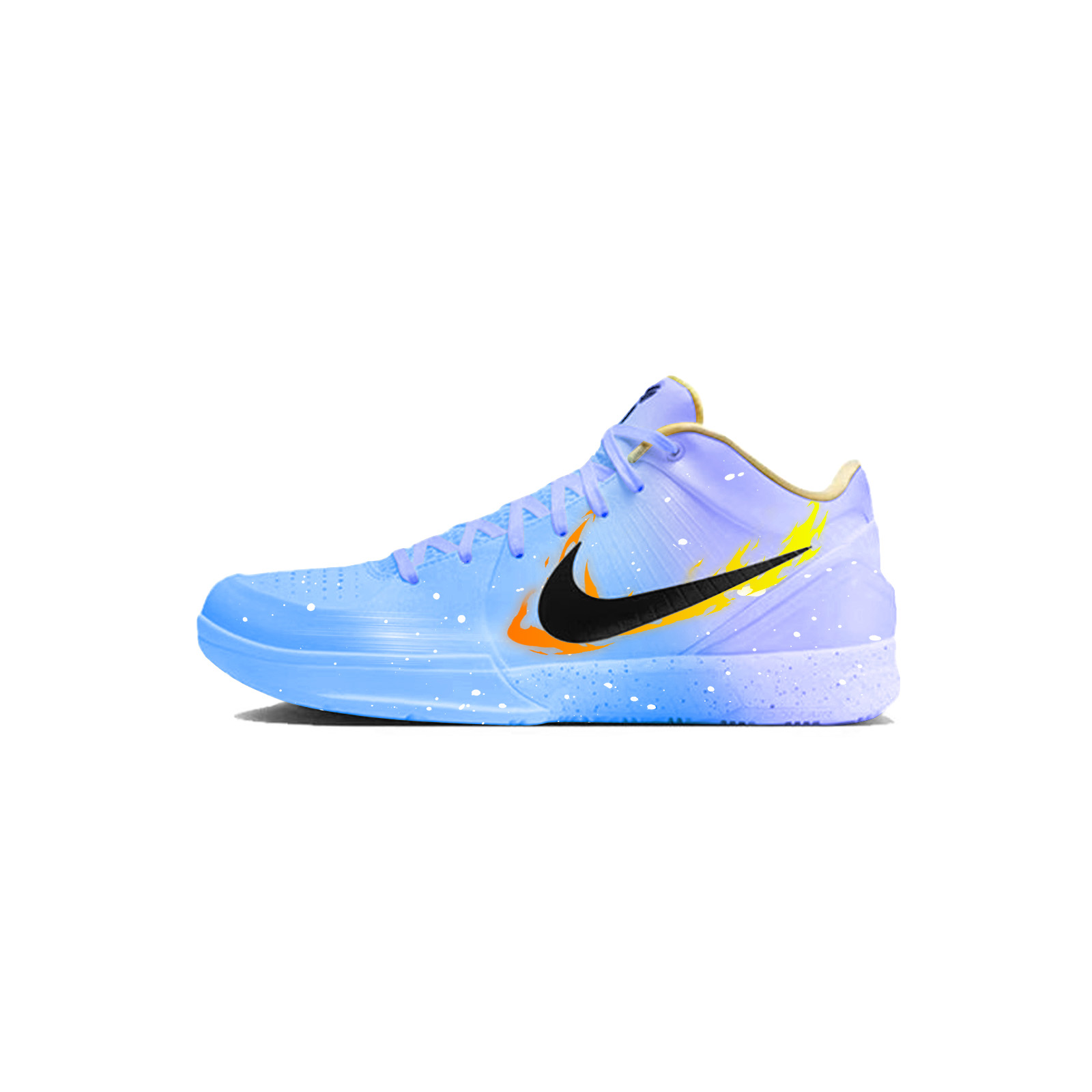Nike Zoom Kobe 4 CHBL Fiery Red Shooting Stars Abrasion Resistant Low top Basketball Shoes Unisex Purple