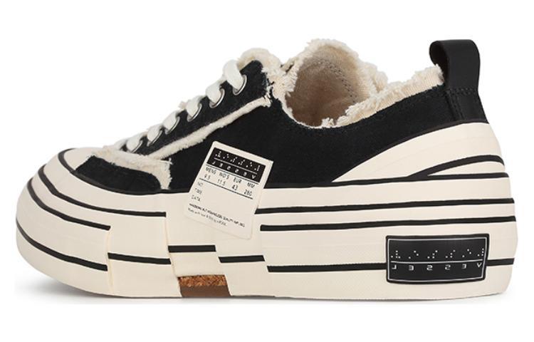 VESSEL G.O.P. Lows Black Anti-Slip And Wear-Resistant Lightweight Low-Top Skateboard Shoes Unisex Black