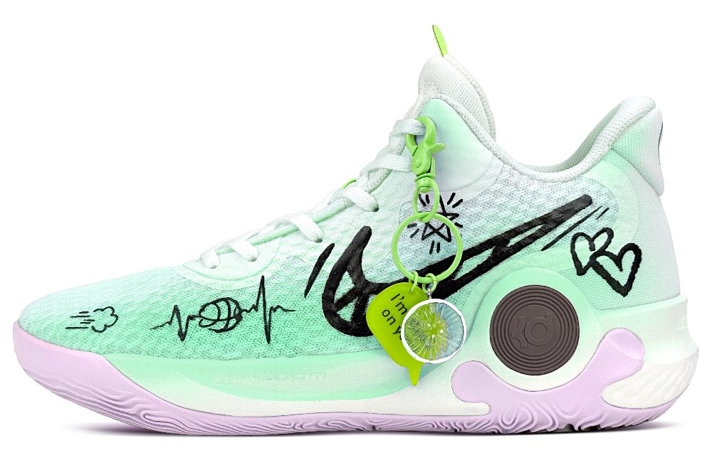 Nike KD Trey 5 IX Cushioning Anti-Slip And Wear-Resistant Mid-Top Zoom Vintage Basketball Shoes Men's Green White