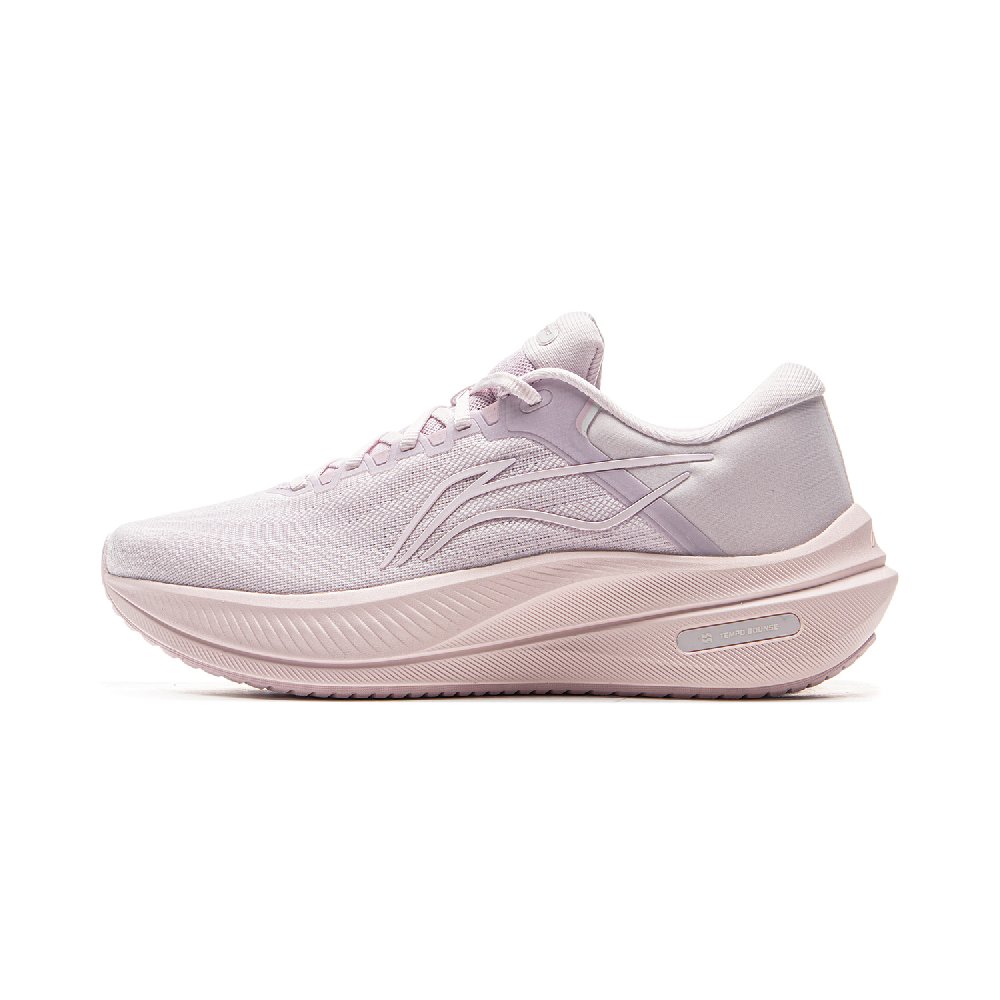 LiNing Yueying 5 Cushioning And Breathable Low Top Sprint Running Shoes Women's Plain Purple Pink