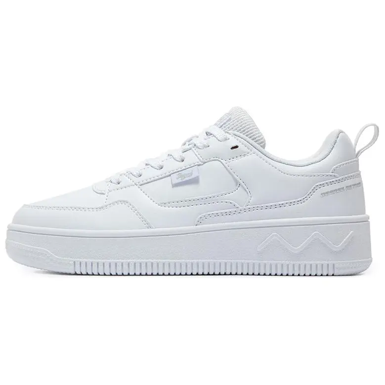 361° Anti Slip Wear Resistant Low Top Skateboard Shoes Women's White