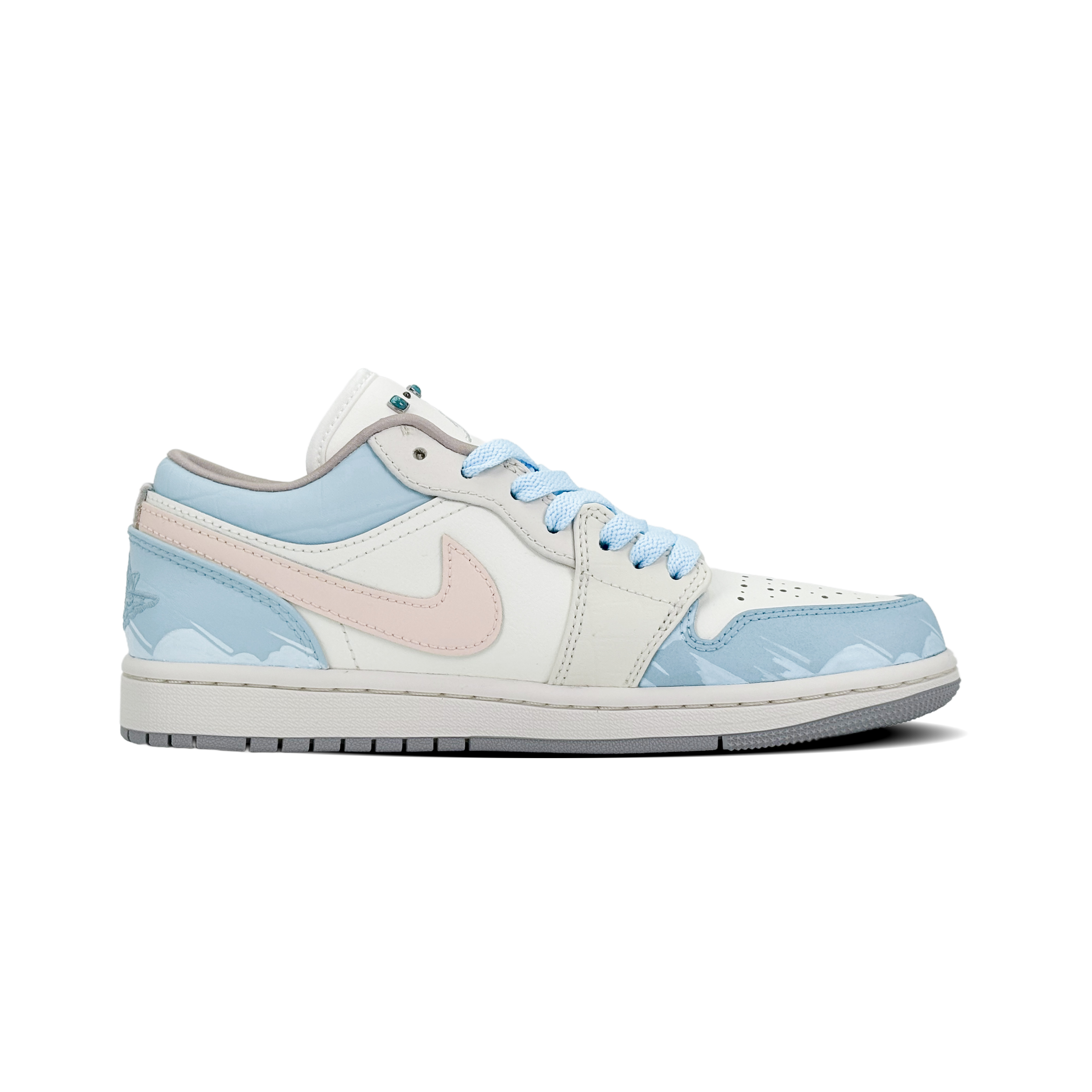 Jordan Air Jordan 1 Abrasion Resistant Low top Vintage Basketball Shoes Women's White Pink купить в интернет-магазине Yoocart с быстрой доставкой по России.