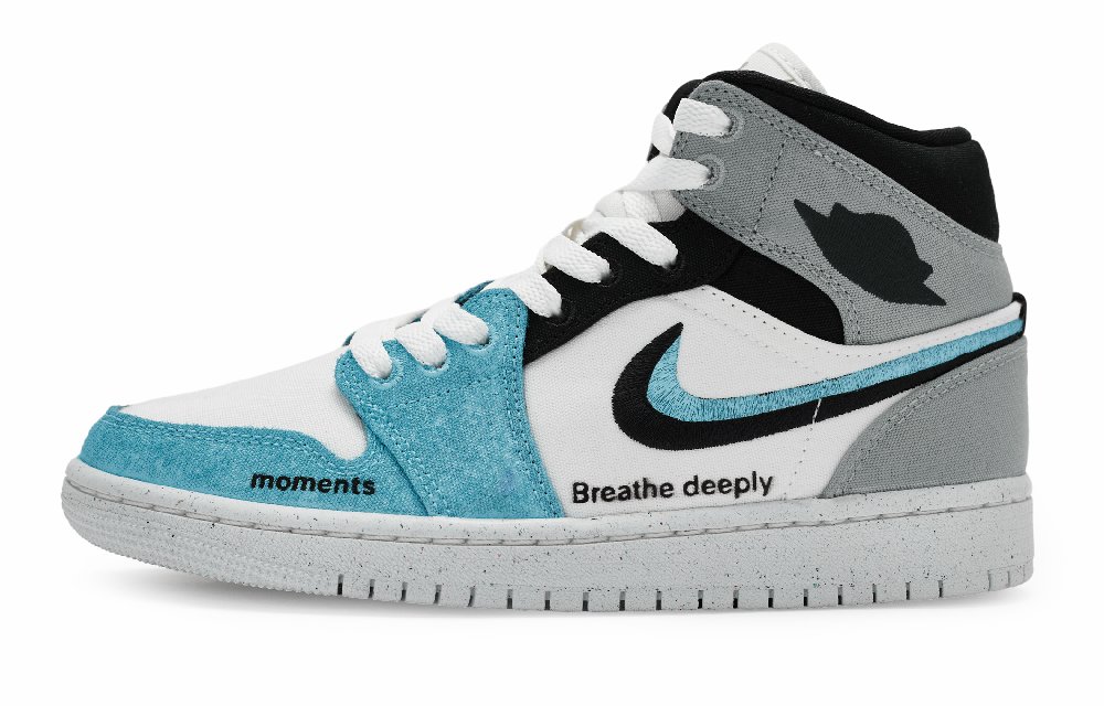 Jordan Air Jordan 1 Vintage Basketball Shoes Unisex High Top Gray/Black