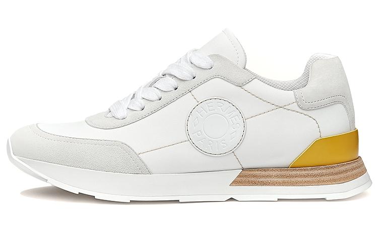 HERMES Drive Low Top Casual Shoes Women's White