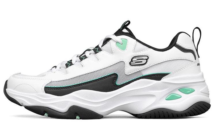 Skechers D'Lites 4.0 Low Running Shoes Black/White/Green