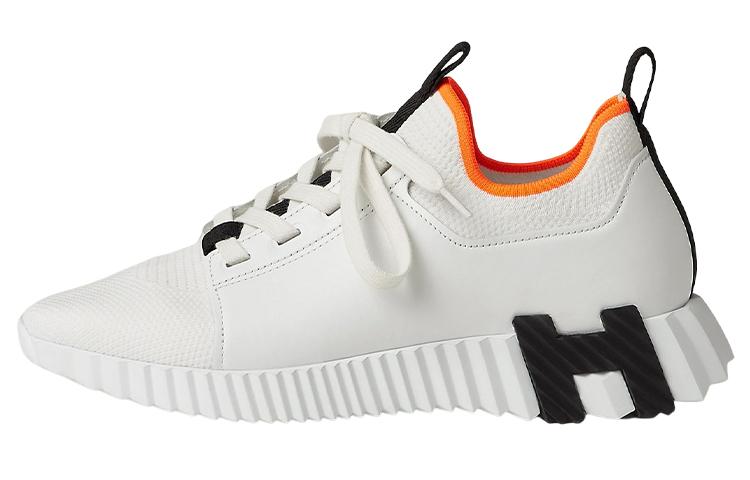 HERMES Depart Low Top Sports Casual Shoes Women's Black White