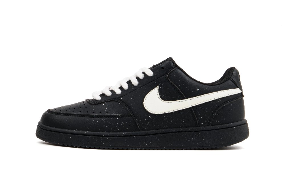 Nike Court Vision Abrasion Resistant Low Top Skateboard Shoes Unisex Black White