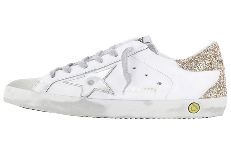 Golden Goose Super-Star Low-Top Stylish Skateboarding Shoes Women's White Old-fashioned