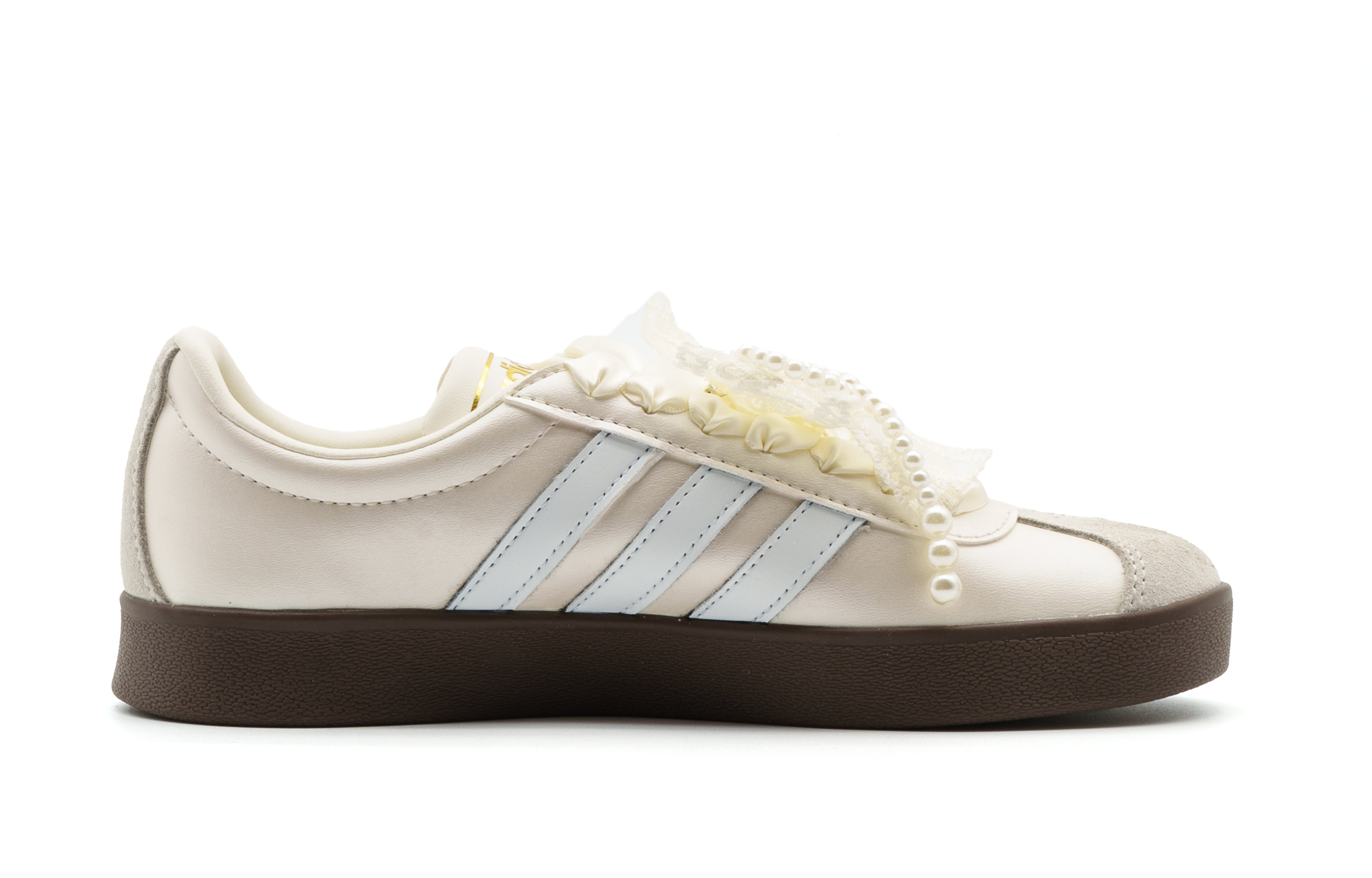 Adidas Vl Court Classic Abrasion Resistant Low Top Skateboard Shoes Unisex Pearl White купить в интернет-магазине Yoocart с быстрой доставкой по России.