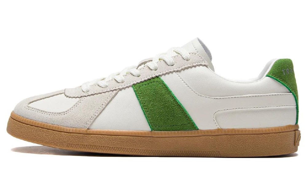 LiNing Durable Lightweight And Breathable Low Top Skateboard Shoes Men's White Green