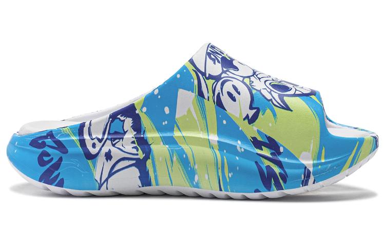 LOL x LiNing Rubber Sole Slide Slippers Unisex Blue Green купить в интернет-магазине Yoocart с быстрой доставкой по России.