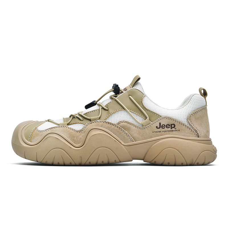 Jeep Low Top Outdoor Shoes Unisex Camel