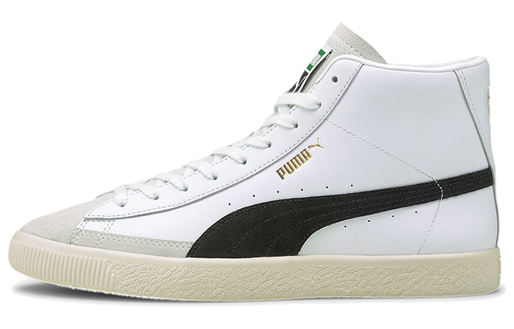 PUMA Basket Vintage Mid White Black Team Gold