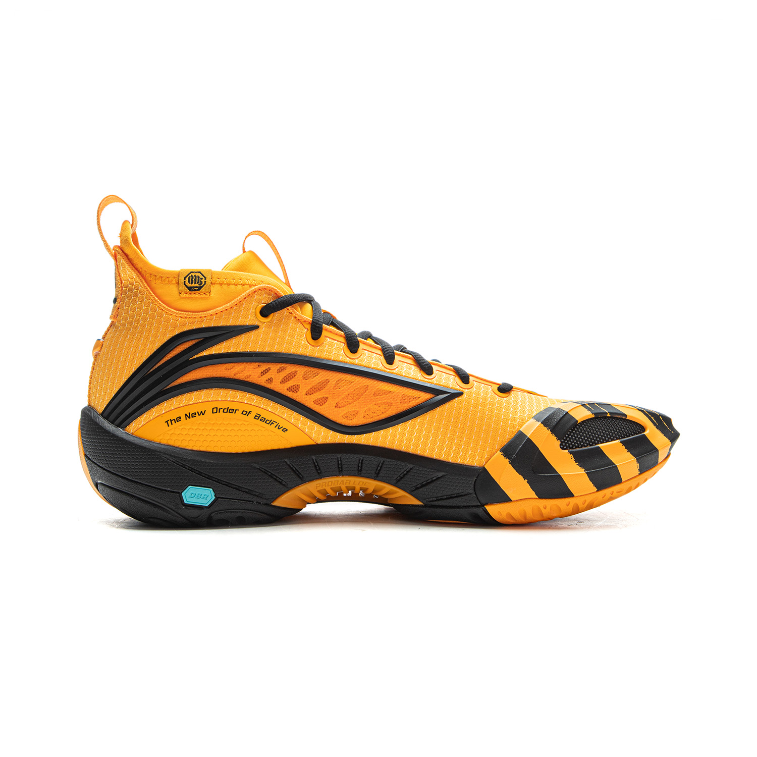 LiNing BadFive Air 1 Super Cushioning Abrasion Resistant Breathable Mid top Basketball Shoes Men's Medium Yellow
