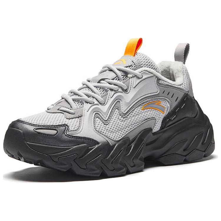 Anta Life Collection Wear-Resistant Cushioning Lightweight Low-Top Casual Shoes Men's Gray Black