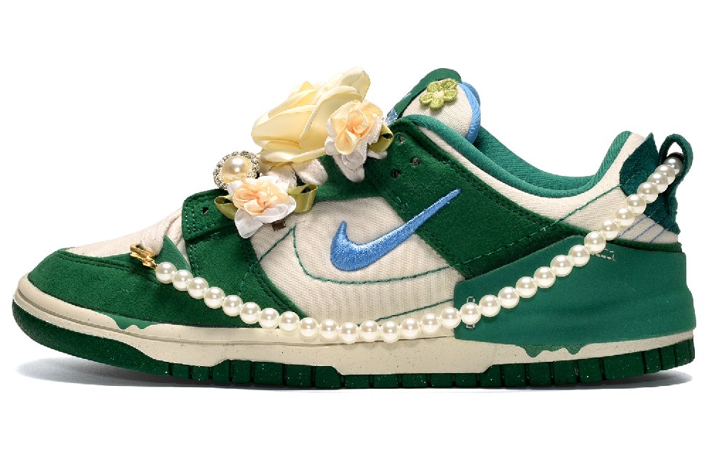 Nike Dunk Disrupt 2 CUS ID Fusion Low-Top Skateboard Shoes Women's White Green