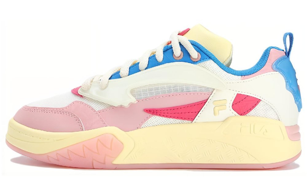 FILA FUSION Lifestyle Basketball Heritage Sneakers 'White Blue Pink' Women's