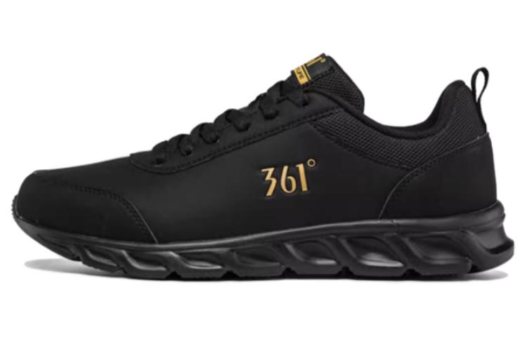 361° Cushioning Breathable Low-Top Running Shoes Men's Black Gold
