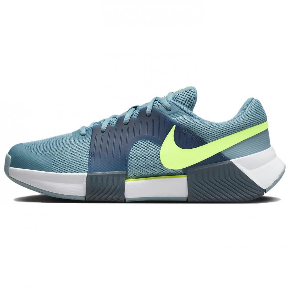 Nike GP Challenge 1 Abrasion Resistant Low Top Tennis Shoes Men's Blue Green