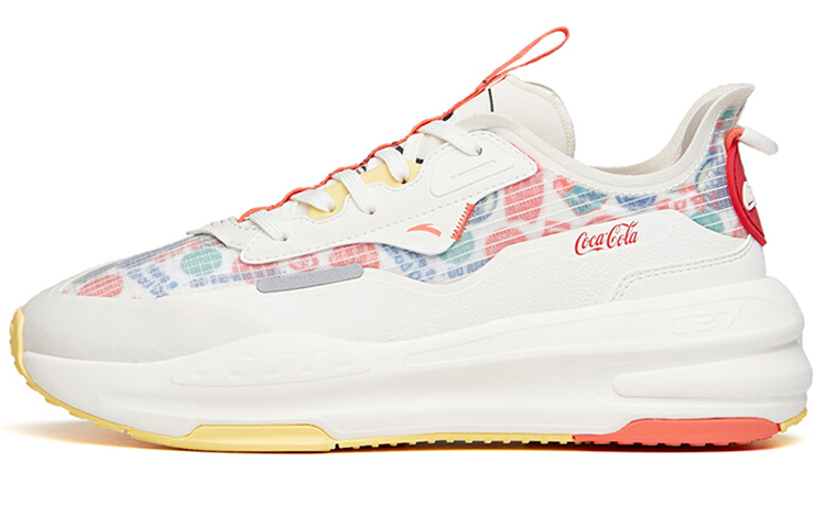 Coca Cola x Anta C37 Series Life Collection Cushioning Lightweight Low Top Skateboard Shoes Women's White Red