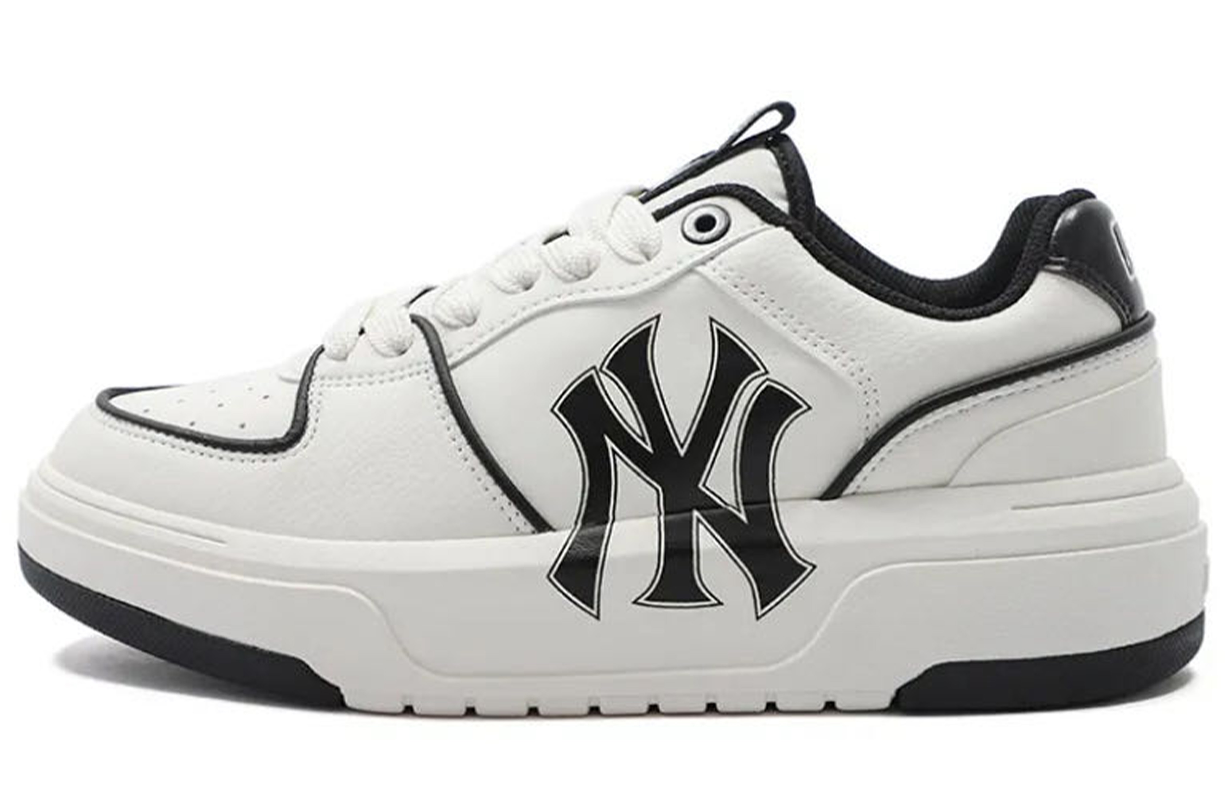 MLB Chunky Liner Wear-Resistant Height Increasing Low-Top Skateboard Shoes Unisex White Blue купить в интернет-магазине Yoocart с быстрой доставкой по России.