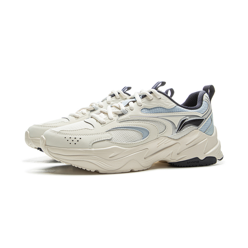 LiNing Abrasion Resistant Lightweight Height Increasing Low Top Casual Shoes Women's Ivory Sky Blue купить в интернет-магазине Yoocart с быстрой доставкой по России.
