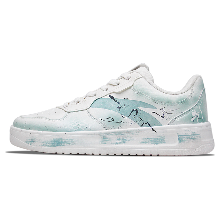 Anta Slip Resistant Cushioning Low Top Skateboard Shoes Men's Light Cyan