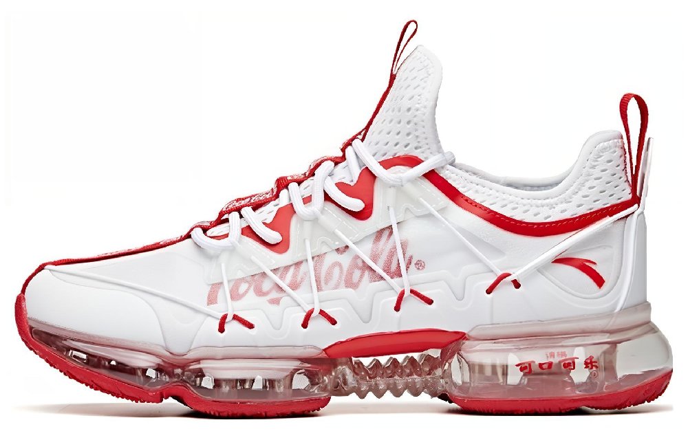 Coca Cola x Anta Shock Absorbers Slip Resistant Abrasion Resistant Low Top Running Shoes Men's White Red