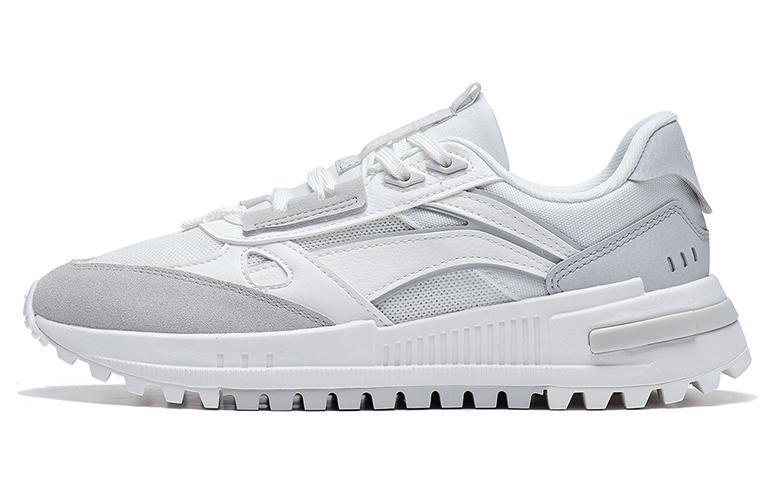 LiNing Wind Rider 2.0 Abrasion Resistant Breathable Low Top Sports Casual Shoes Women's Gray White