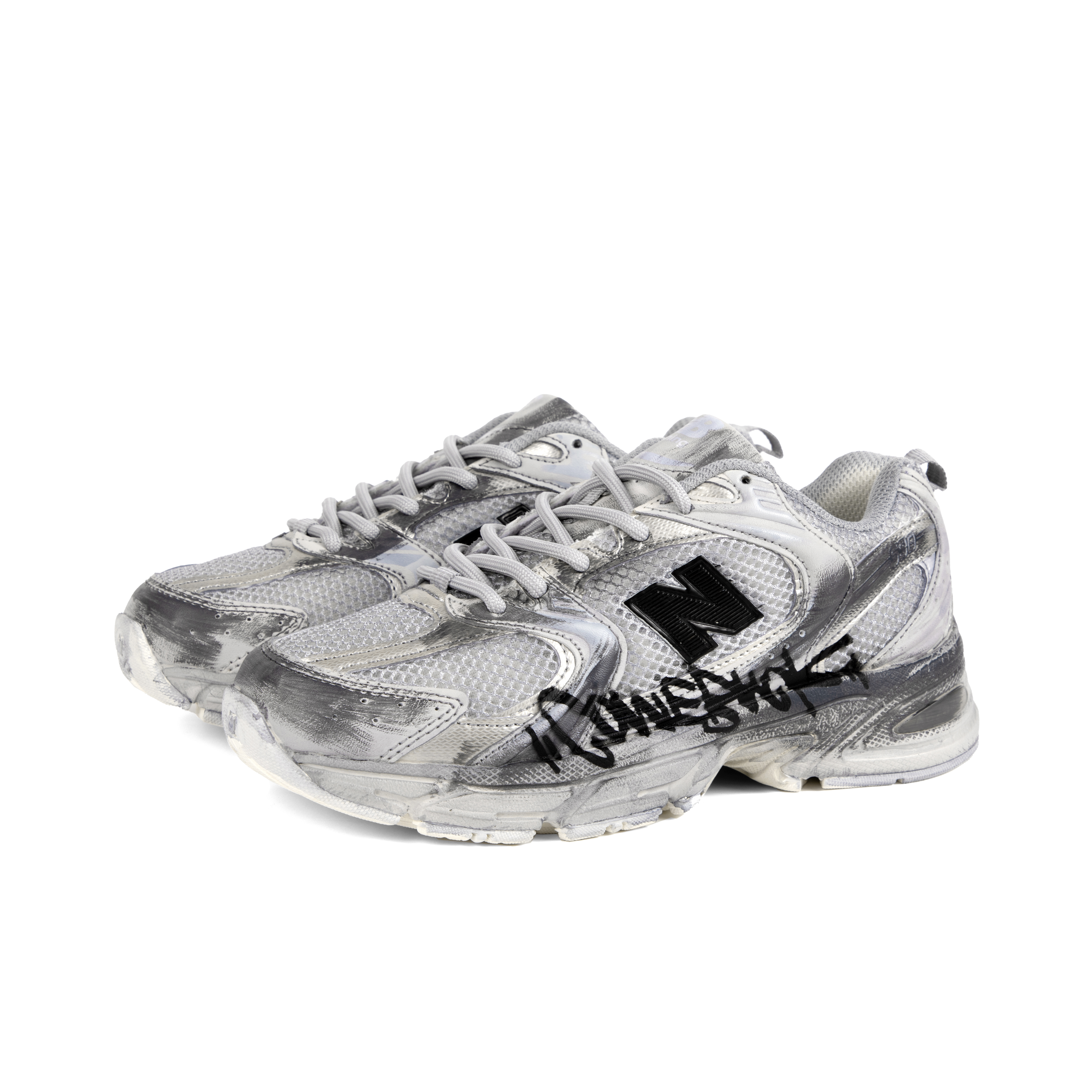 New Balance NB 530 Cushioning, Slip Resistant, And Breathable Low Top Running Shoes Unisex Silver Gray