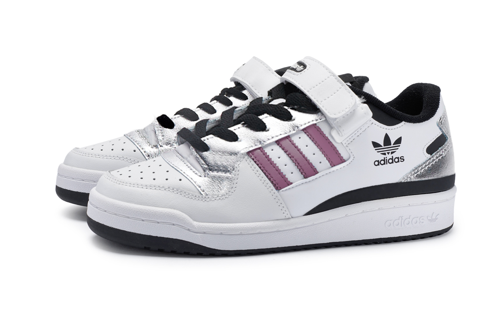 Adidas Originals FORUM Slip Resistant Abrasion Resistant Low top Skateboard Shoes Unisex Black Pink купить в интернет-магазине Yoocart с быстрой доставкой по России.