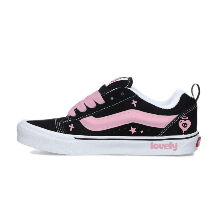 Vans Knu Skool Abrasion Resistant Low Top Skateboard Shoes Unisex Black