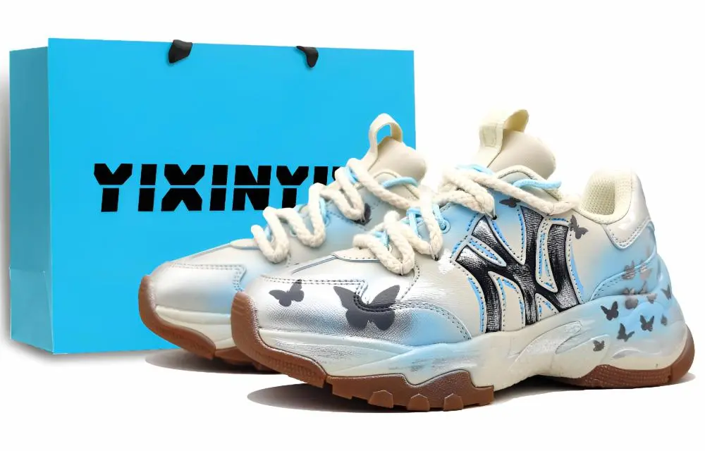 MLB Big Ball Chunky Low top Chunky Sneakers Unisex Flash Butterfly Blue