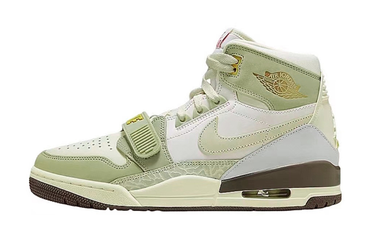 Jordan Legacy 312 Cushioned Wear-Resistant Slip-Resistant High-Top Vintage Basketball Shoes Men's Black White Green купить в интернет-магазине Yoocart с быстрой доставкой по России.