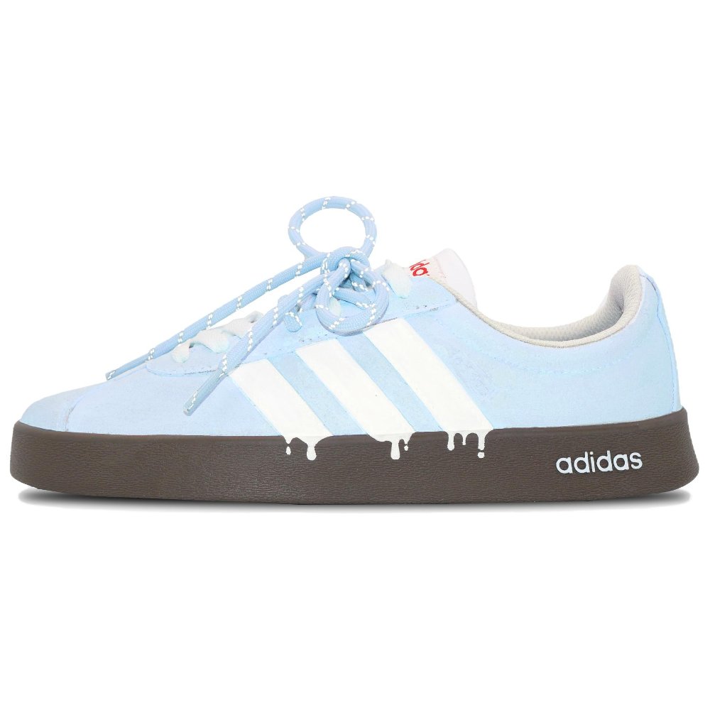 Adidas VL COURT 2.0 Moonlight Milk Blue Abrasion Resistant Low Top German Army Trainers Women's Blue