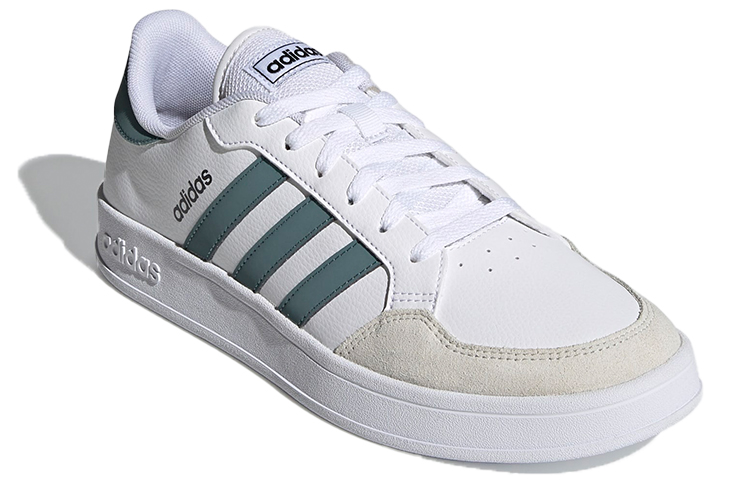 Adidas Neo Breaknet Abrasion Resistant Low Top Skateboard Shoes Men's White Green Black