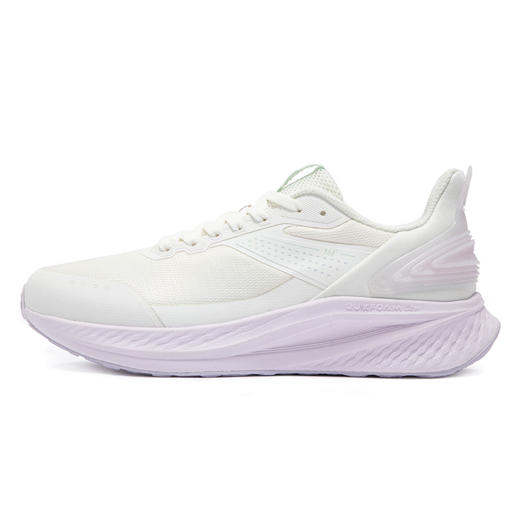 361° Wear-Resistant Slip-Resistant Low-Top Casual Running Shoes Women's White Purple