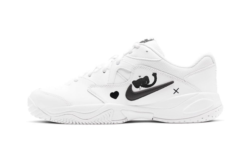 Nike Court Lite 2 Chunky Sneakers Men Low-Top White Black