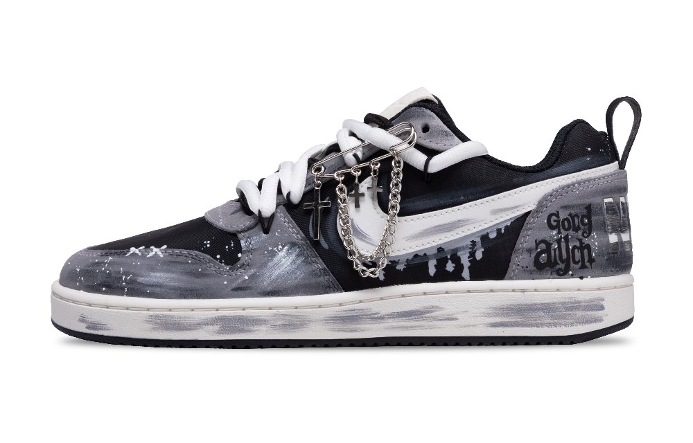 Nike Court Borough Low Top Skateboard Shoes Men's Black