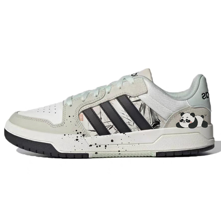 Adidas Neo Entrap Tarepanda Cat Slip Resistant And Breathable Low Top Skateboard Shoes Unisex White Brown